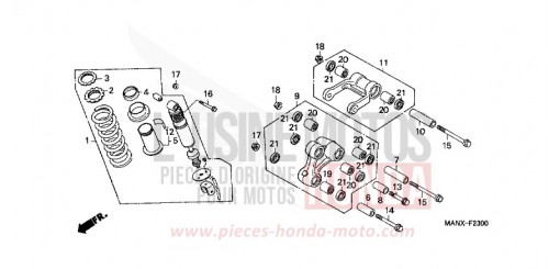REAR CUSHION NX650X de 1999
